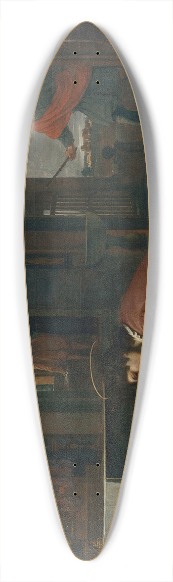 Antoni Viladomat - Saint Francis Receives the Order from the Crucifix at Saint Damian to Repair the House of God 39.3 inch art pintail longboard deck