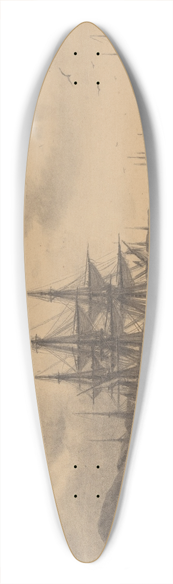 Anton Melbye - LEscadre Anglaise 39.3 inch art pintail longboard deck