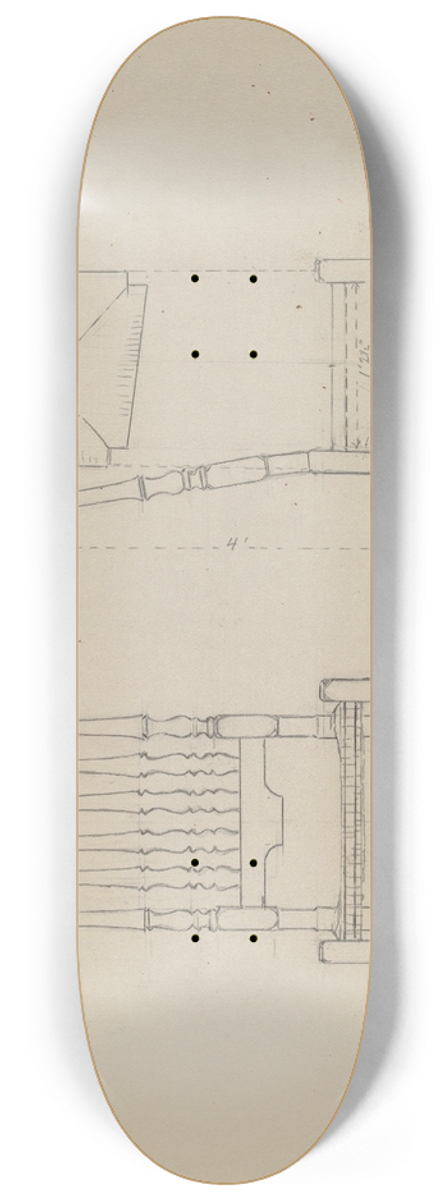 Bernard Gussow - Chair 8.25 inch art skate deck