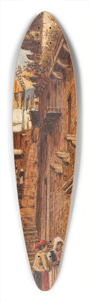 Anton Perko - Strasse in Ragusa 39.3 inch art pintail longboard deck