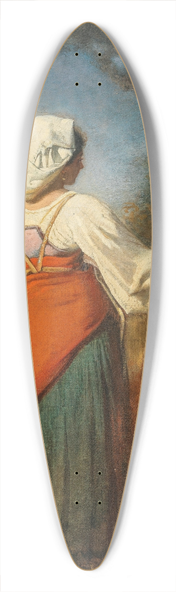 Anton Romako - Italienerin mit Kind am Brunnen 39.3 inch art pintail longboard deck