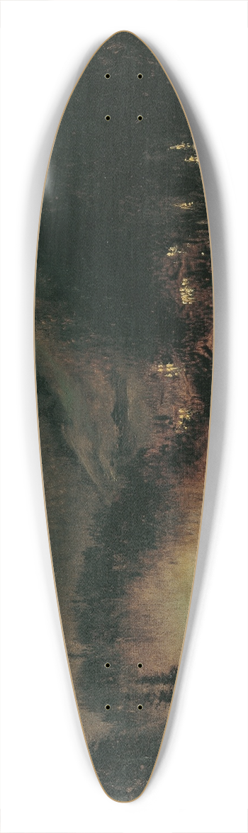 Anton Romako - Wildbad Gastein am Abend (bei bengalischer Beleuchtung) 39.3 inch art pintail longboard deck