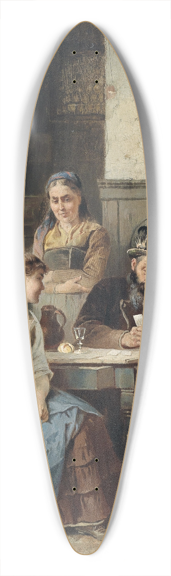 Anton Seitz - Das Kartenspiel 39.3 inch art pintail longboard deck