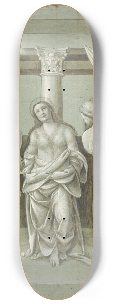 Bernardino Lanino - Flagellation of Saint Catherine 8.25 inch art skate deck