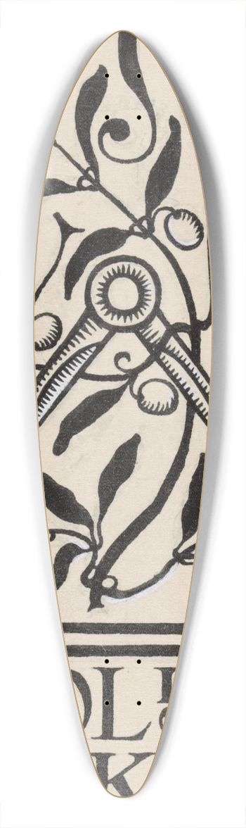 Antoon Derkinderen - Ontwerp voor vignet voor de architect Hanrath 39.3 inch art pintail longboard deck