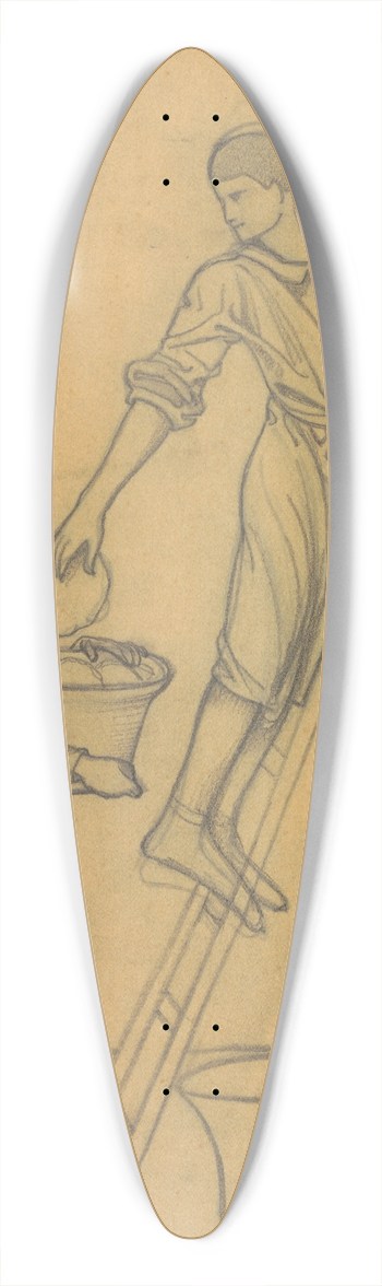 Antoon Derkinderen - Ontwerp voor wandschildering in de Beurs van Berlage; druiven plukken 39.3 inch art pintail longboard deck