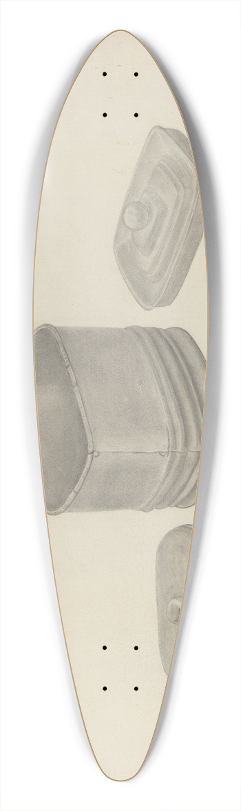 Ardella Watkins - Pewter Tobacco Jar 39.3 inch art pintail longboard deck