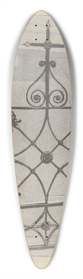 Arelia Arbo - Iron Gate and Fence 39.3 inch art pintail longboard deck