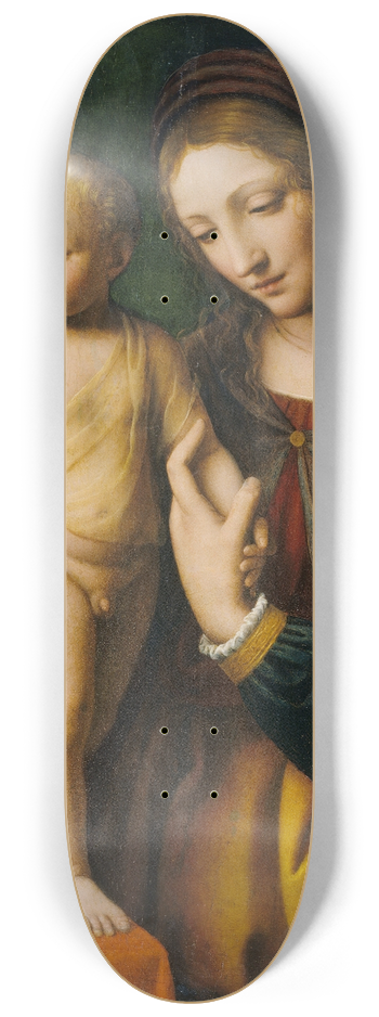 Bernardino Luini - The Virgin and Child with a Columbine 8.25 inch art skate deck