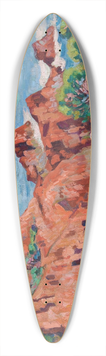 Armand Guillaumin - Les roches rouges  Agay 39.3 inch art pintail longboard deck