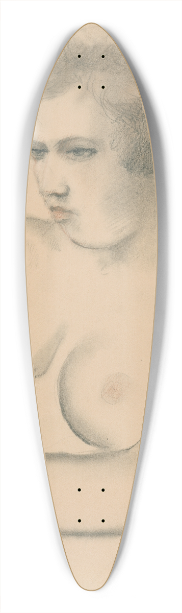 Armand Rassenfosse - Seated female nude 2 39.3 inch art pintail longboard deck
