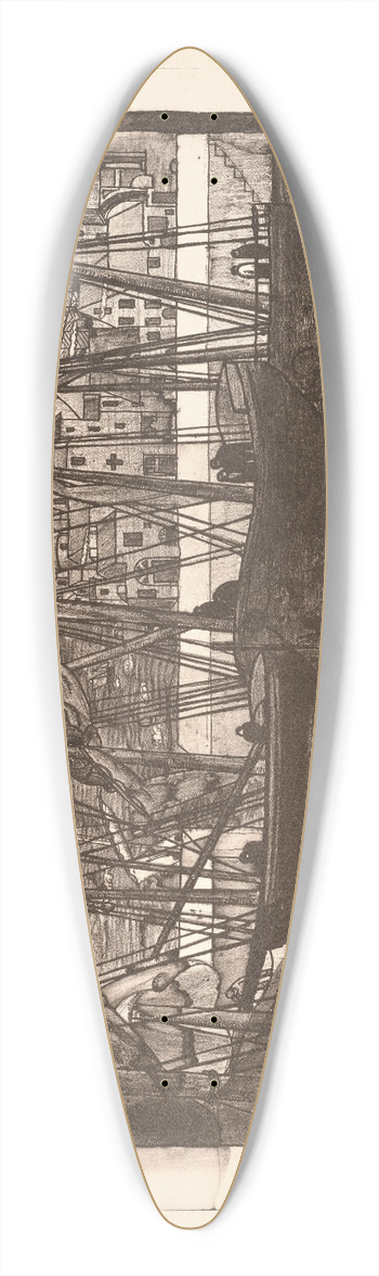 Armand Seguin - Pcheurs de goemons (Seaweed Gatherers and Bathing Women) 39.3 inch art pintail longboard deck