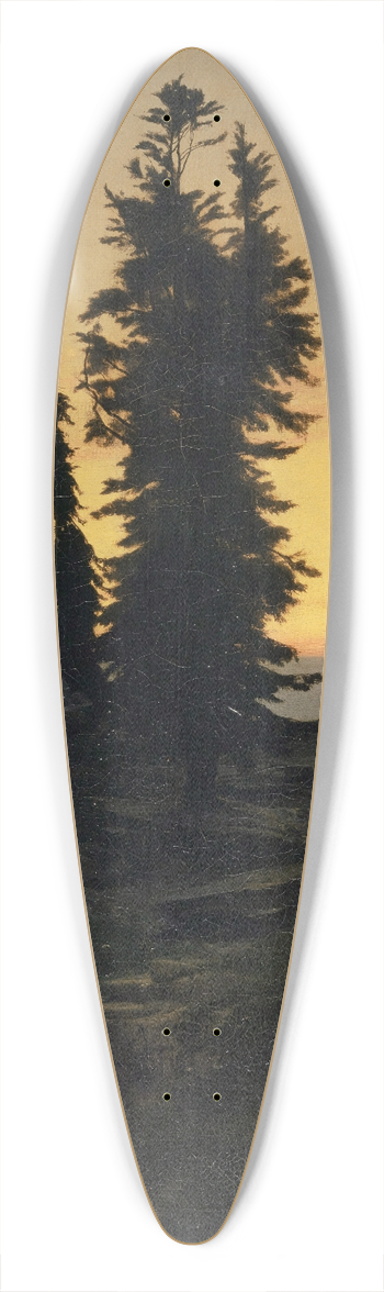 Arnold Bcklin - Fir Trees 39.3 inch art pintail longboard deck