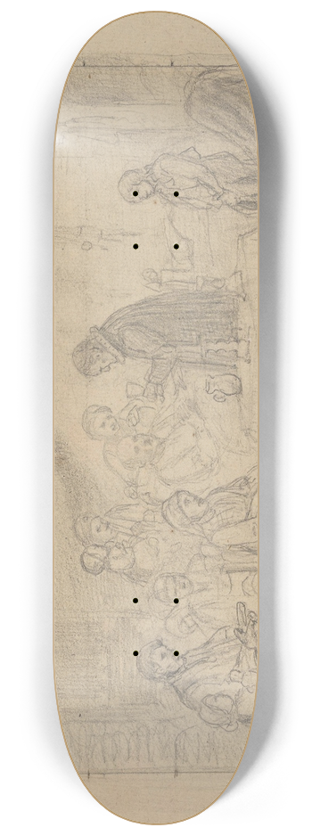 Adolph Tidemand - Det siste sakrament 8.25 inch art skate deck