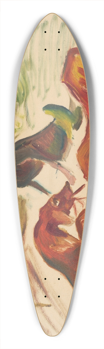 Arnold Peter Weisz-Kubnan - Dogs in a Landscape 39.3 inch art pintail longboard deck