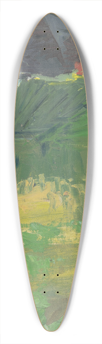 Arnold Peter Weisz-Kubnan - Girl in front of a Shepherds Hut 39.3 inch art pintail longboard deck