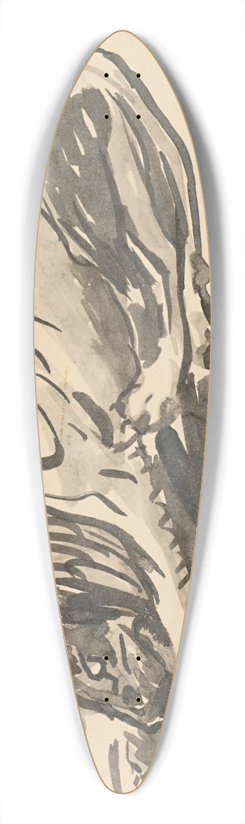 Arnold Peter Weisz-Kubnan - Lying dog 39.3 inch art pintail longboard deck