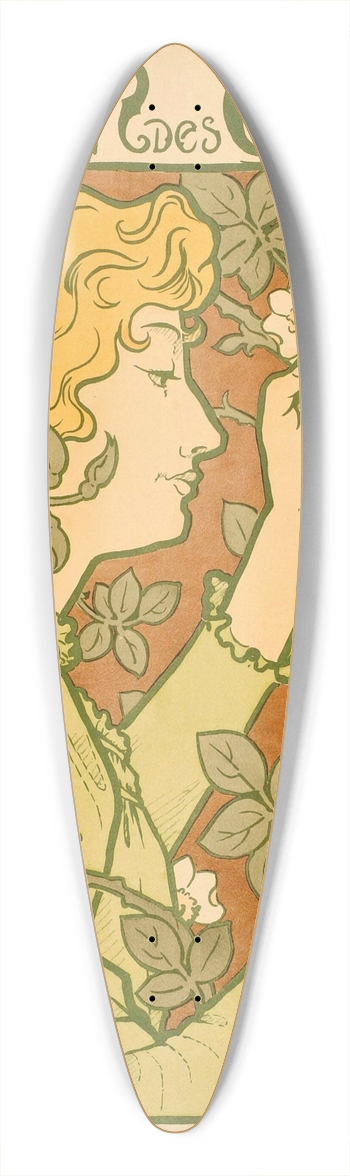 Arsne Herbinier - Salon des Cent 39.3 inch art pintail longboard deck