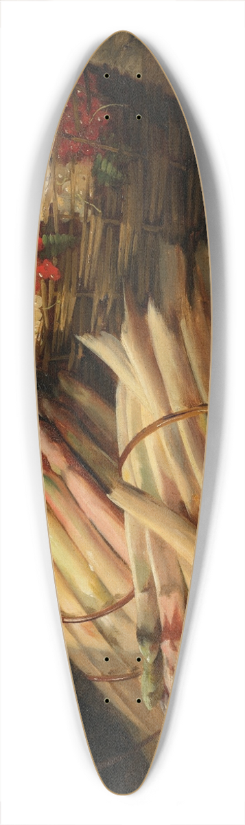 Arthur-Alfred Brunel de Neuville - Nature morte aux asperges et groseilles sur un entablement de pierre 39.3 inch art pintail longboard deck