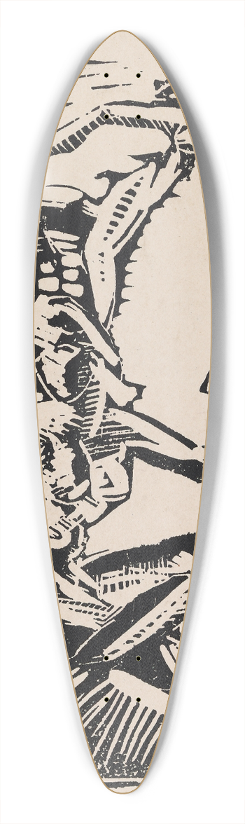 Arthur Bowen Davies - Balance 39.3 inch art pintail longboard deck