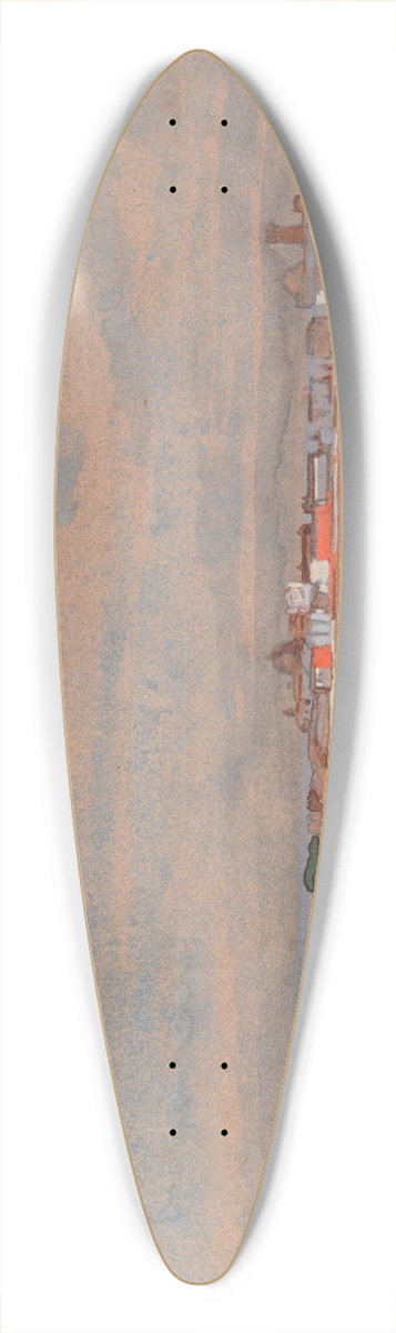 Arthur Bowen Davies - Gondolas 39.3 inch art pintail longboard deck