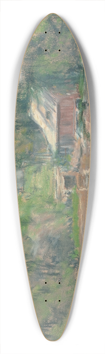 Arthur Clifton Goodwin - Boathouse by the Water 39.3 inch art pintail longboard deck