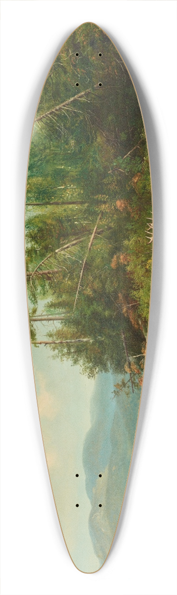 Arthur Fitzwilliam Tait - View on Long Lake 39.3 inch art pintail longboard deck