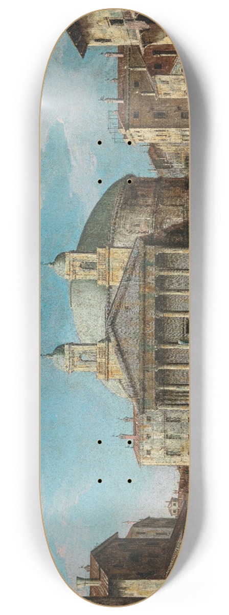 Bernardo Canal - A View of the Pantheon, Rome 8.25 inch art skate deck