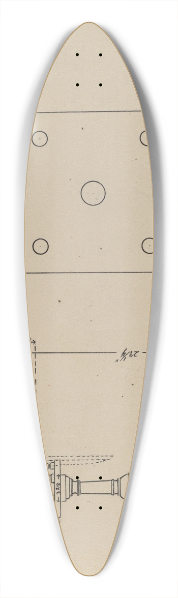 Arthur Johnson - Tripod Table 39.3 inch art pintail longboard deck