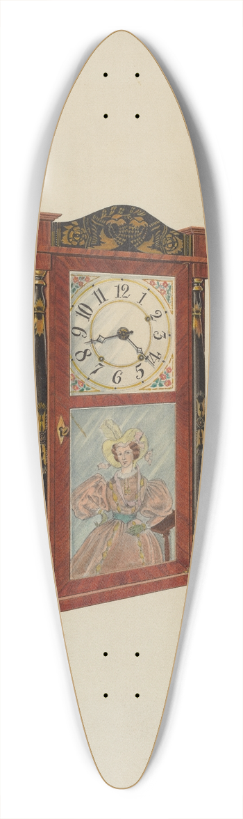 Arthur Mathews - Clock 39.3 inch art pintail longboard deck