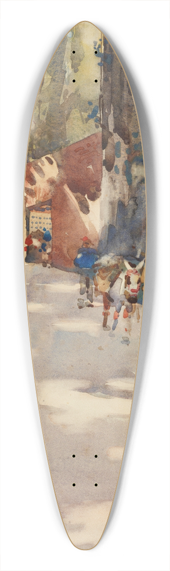 Arthur Melville - El Puerlie del Cano 39.3 inch art pintail longboard deck
