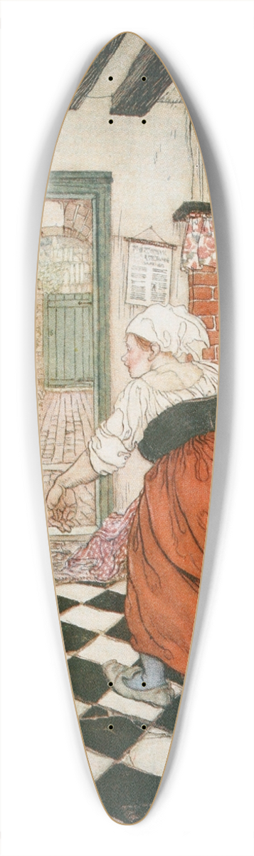 Arthur Rackham - Manys the beating he had from the broomstick or the ladle 39.3 inch art pintail longboard deck