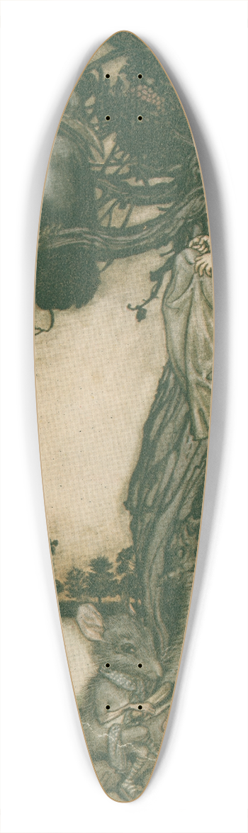 Arthur Rackham - Put his strange case before old Solomon Caw 39.3 inch art pintail longboard deck