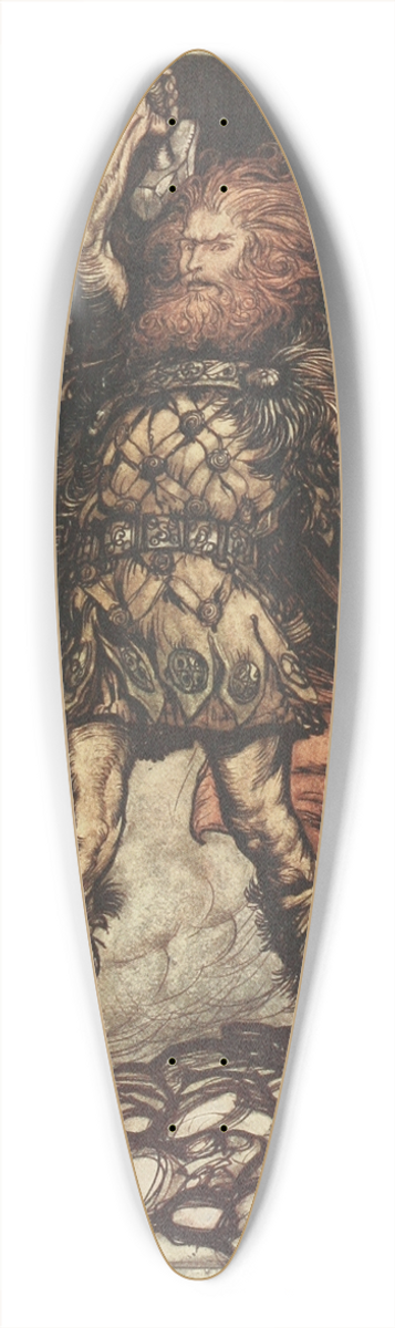 Arthur Rackham - To my hammers swing Hitherward sweep Vapours and fogs! 39.3 inch art pintail longboard deck