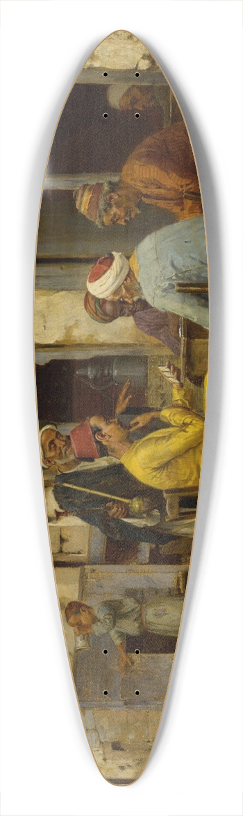 Arthur Von Ferraris - The Domino Players 39.3 inch art pintail longboard deck