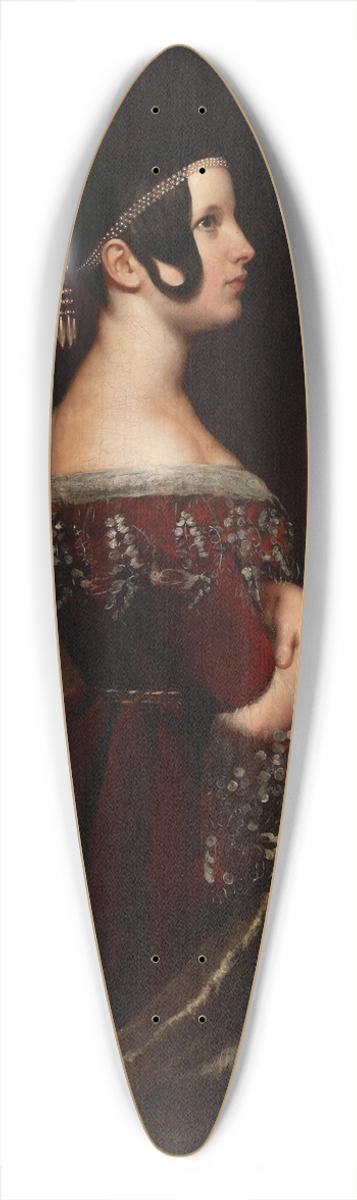 Ary Scheffer - Portrait of a Lady with Pearls 39.3 inch art pintail longboard deck