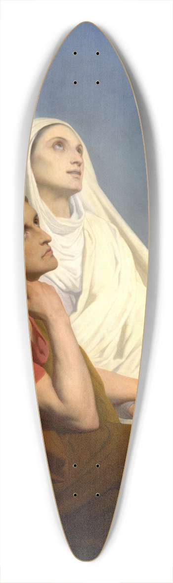 Ary Scheffer - Saints Augustine And Monica 39.3 inch art pintail longboard deck