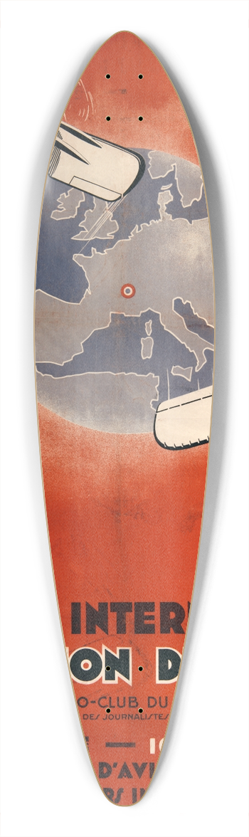 A. Salard - Journes internationales daviation de Lyon 39.3 inch art pintail longboard deck