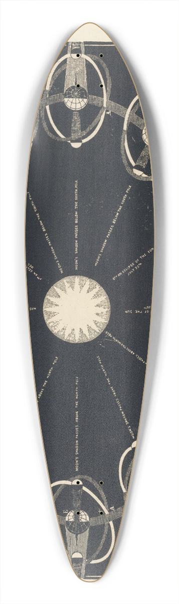 Asa Smith - Greatest number of eclipses in one year 39.3 inch art pintail longboard deck