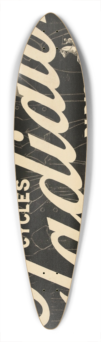 A. Shaw - Cycles Gladiator Paris 39.3 inch art pintail longboard deck