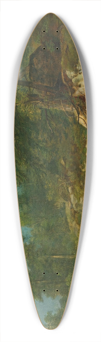 Asher Brown Durand - Woods By A River 39.3 inch art pintail longboard deck