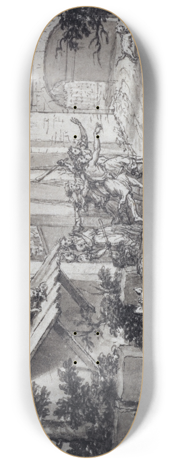 Bernard Picart - The Cat and the Bat 8.25 inch art skate deck