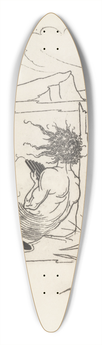 Aubrey Vincent Beardsley - Grotesques by Aubrey Beardsley 6 39.3 inch art pintail longboard deck