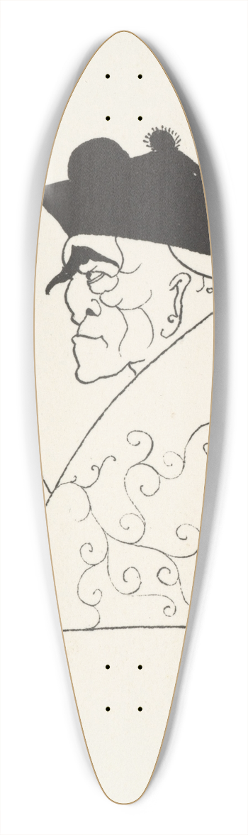 Aubrey Vincent Beardsley - Grotesques by Aubrey Beardsley 8 39.3 inch art pintail longboard deck