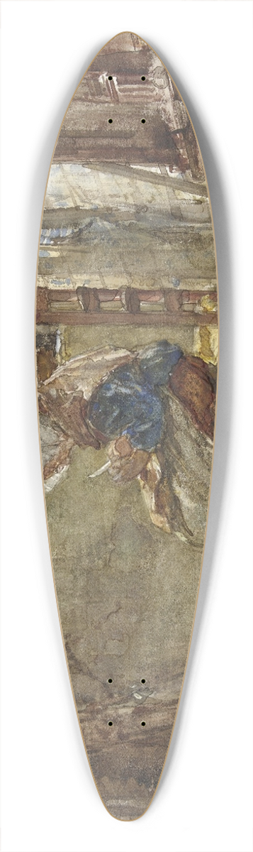 August Alleb - Aardappelschilster 39.3 inch art pintail longboard deck