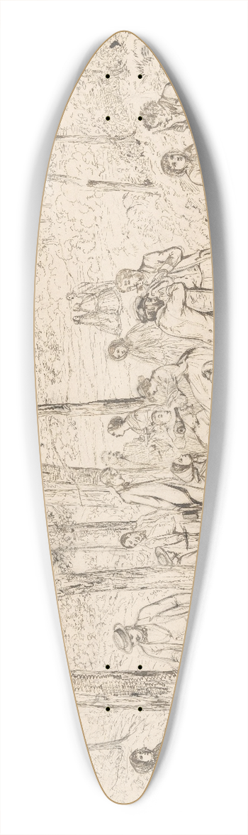 August Alleb - Picknick in het bos 39.3 inch art pintail longboard deck