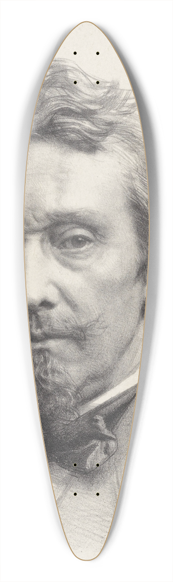 August Alleb - Portret van kunstenaar Petrus Franciscus Greive 39.3 inch art pintail longboard deck