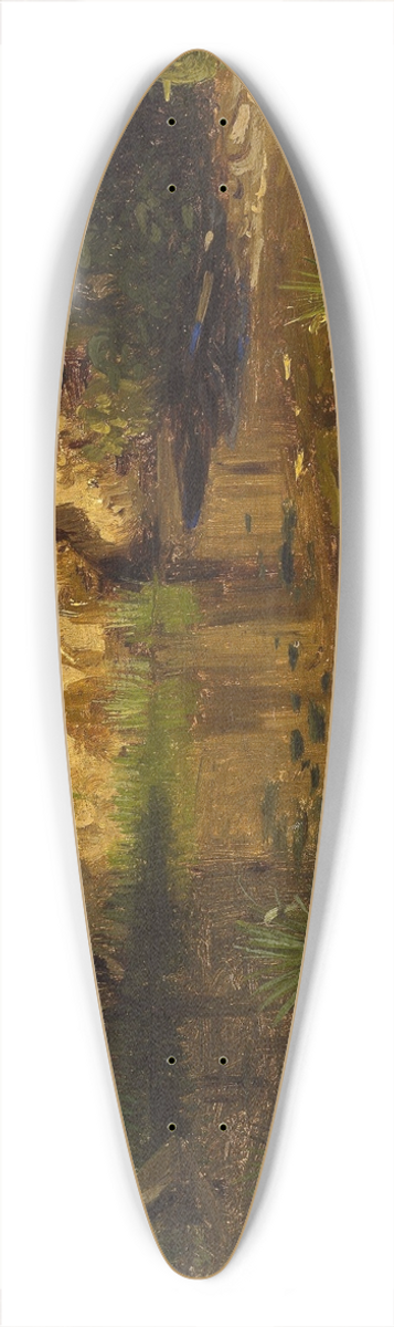 August Cappelen - Study of a fallen Tree 39.3 inch art pintail longboard deck