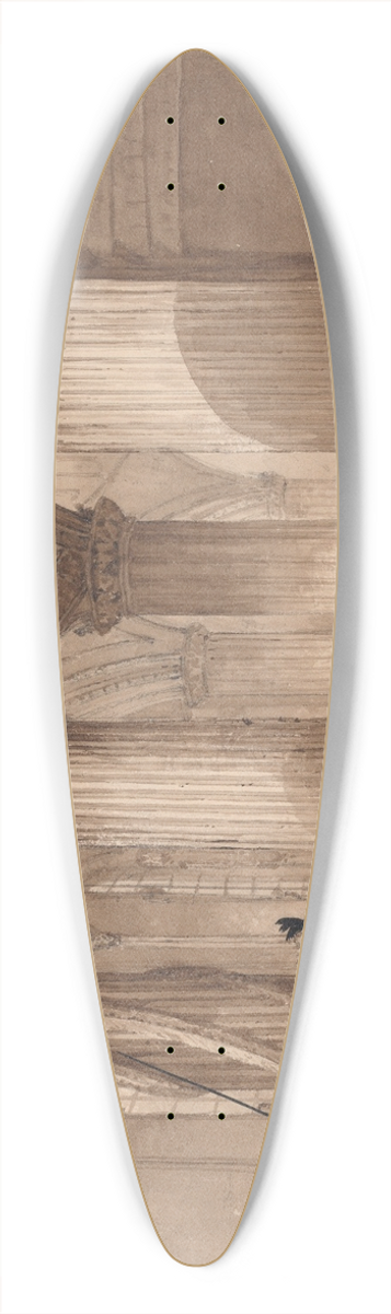 Auguste Edouart - Roslyn Chapel 39.3 inch art pintail longboard deck