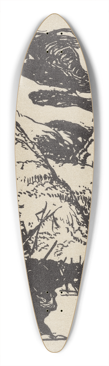Auguste Louis Lepre - Dans les Vosges 39.3 inch art pintail longboard deck